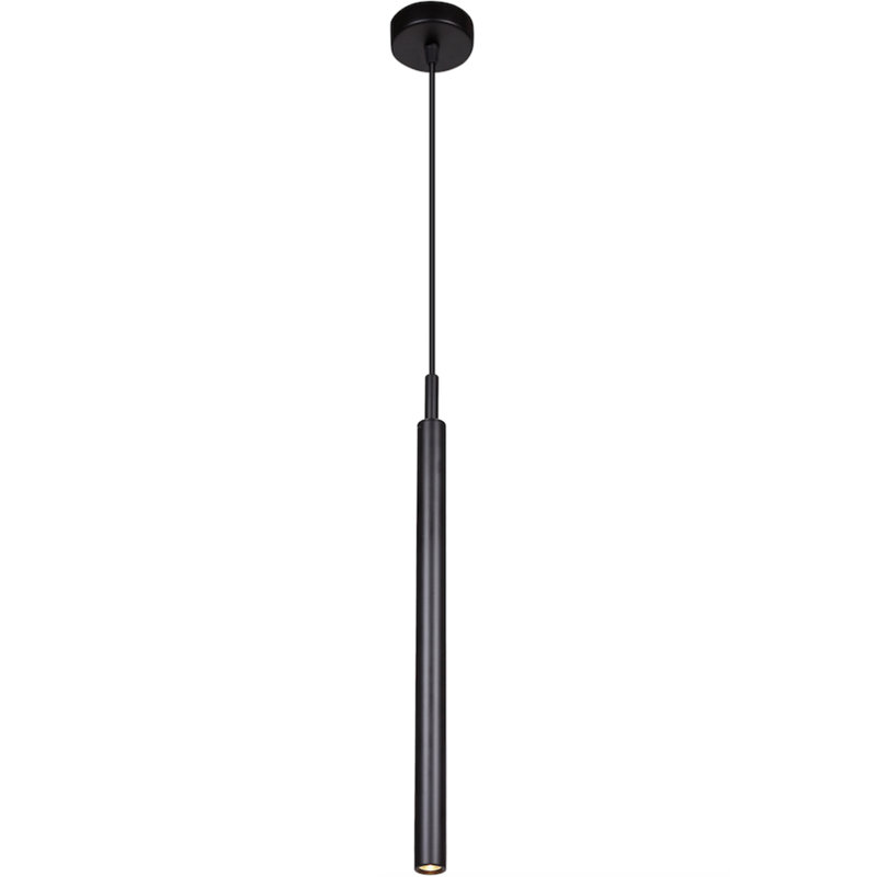 Sadie 1 - Light LED Cylinder Pendant, Black, 40cm H x 5.5cm W x 40cm D