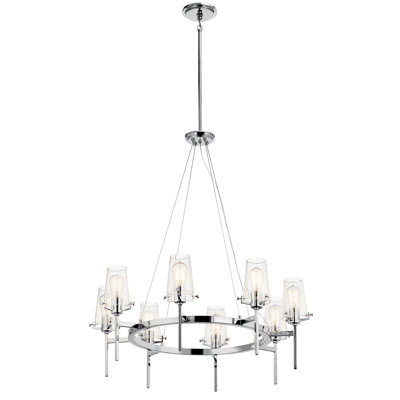 8 - Light Wagon Wheel Chandelier