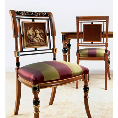 Solid Wood Arm Chair in Brown