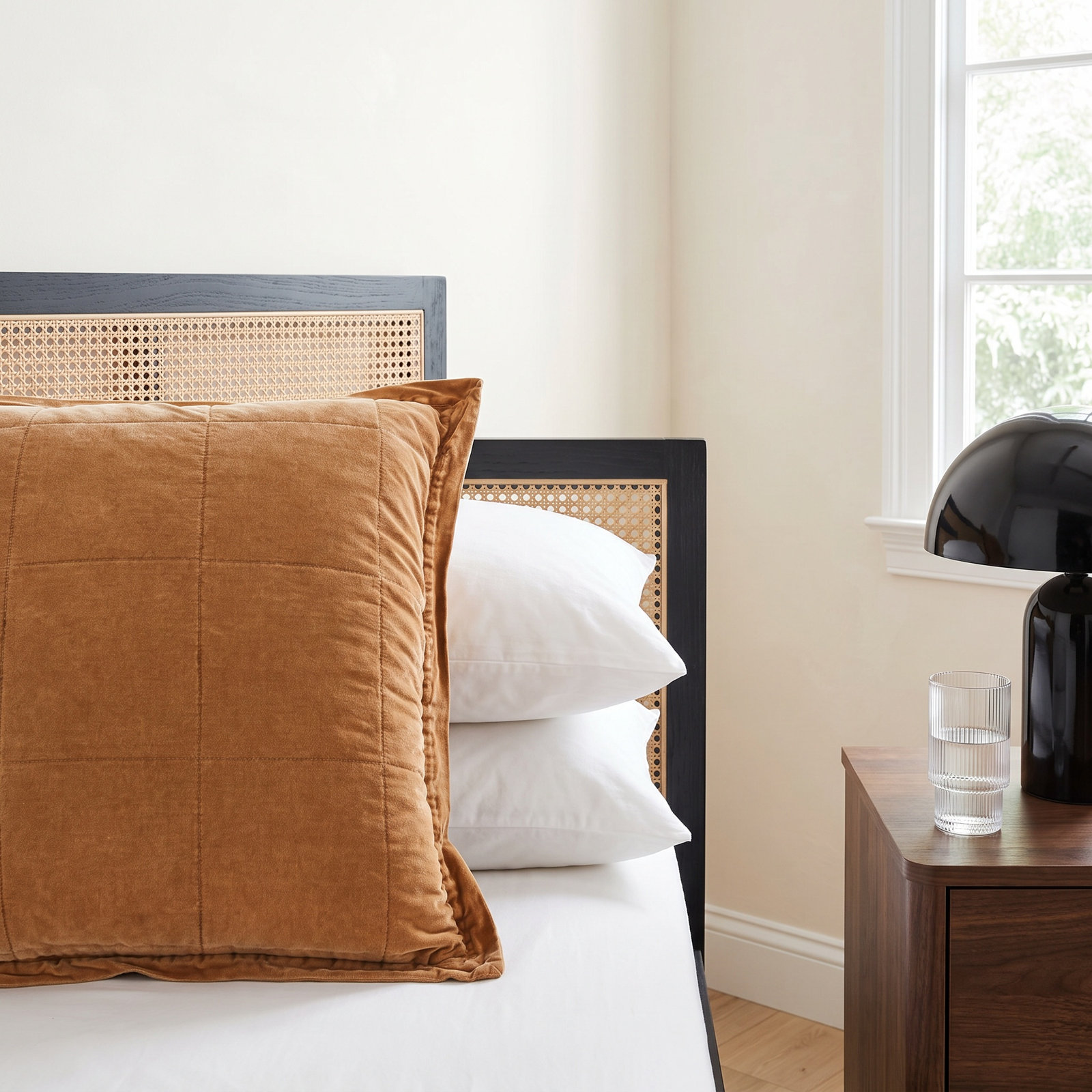 Cotton Canvas Stonewashed Shams, Terracotta, Standard/Twin