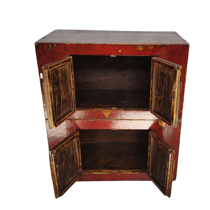 2 Piece Solid Wood Coffee Table Trunk