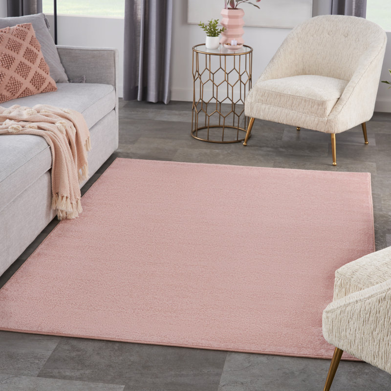Tapis intérieur / extérieur rose Mullican Sandy, Rectangle 6 pi x 9 pi