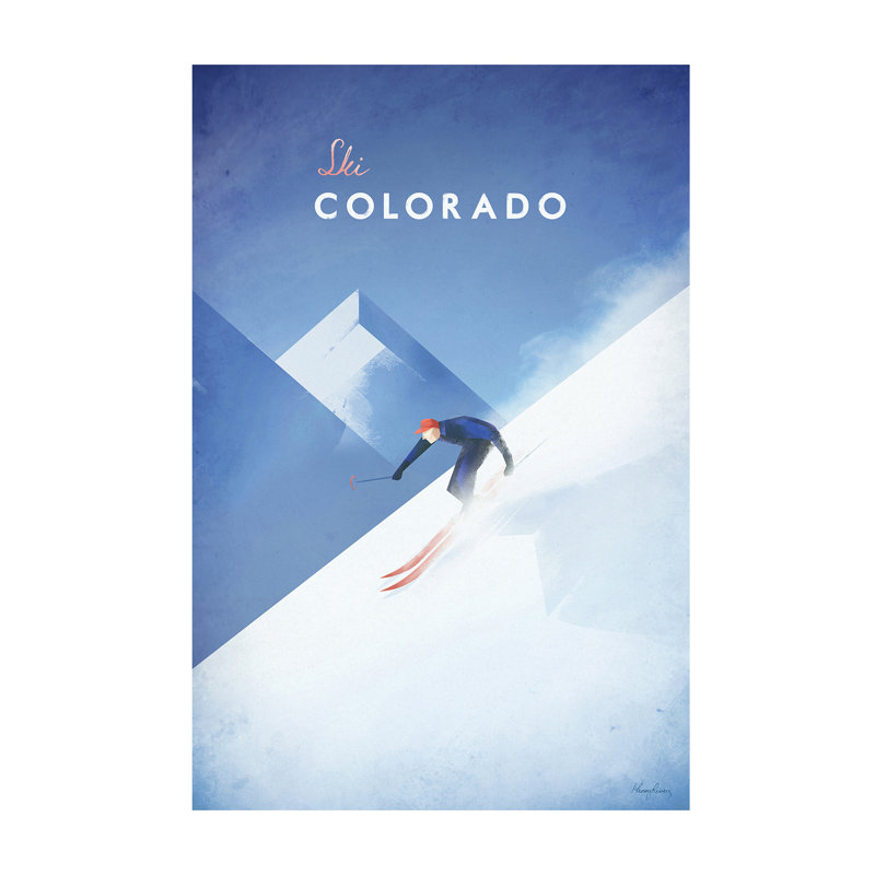 Ski Colorado by Henry Rivers - Wrapped Canvas Print, 66.04 cm H x 45.72 cm W x 3.175 cm D