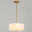 Luminaire suspendu tambour 3 lumières albâtre