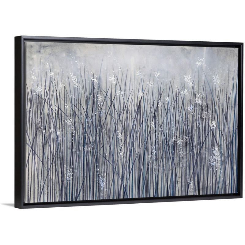 « herbey brume », impression sur toile, H 13,7 po x l 19,7 po x p 1,75 po, Cadre flottant noir