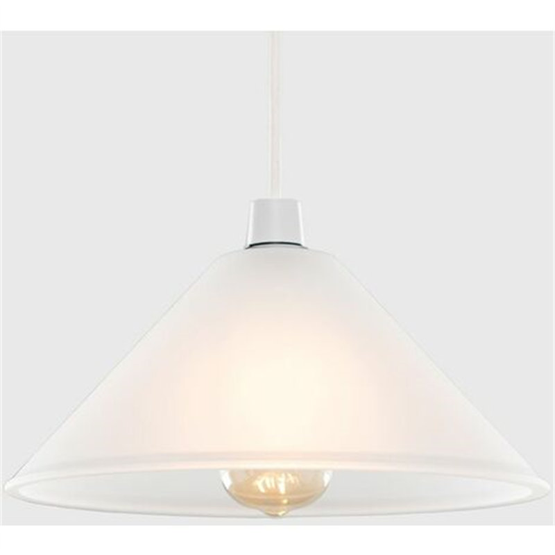 Glass Empire Lamp Shade in White