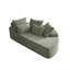 Canapé-lit et fauteuil inclinable semi-circulaire 2 en 1 de 78,5 pouces avec 5 coussins, aucun assemblage requis-1205971806