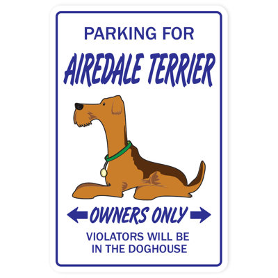 Airedale Terrier Novelty Dog Pet Parking Decal
