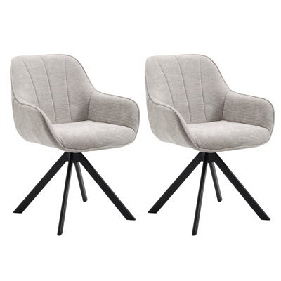 59cm Wide Upholstered Metal Side Chair
