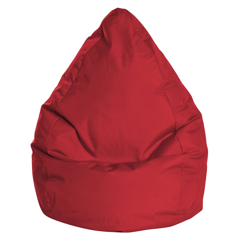 Brava Standard Bean Bag Chair & Lounger, Red 100% Polyester