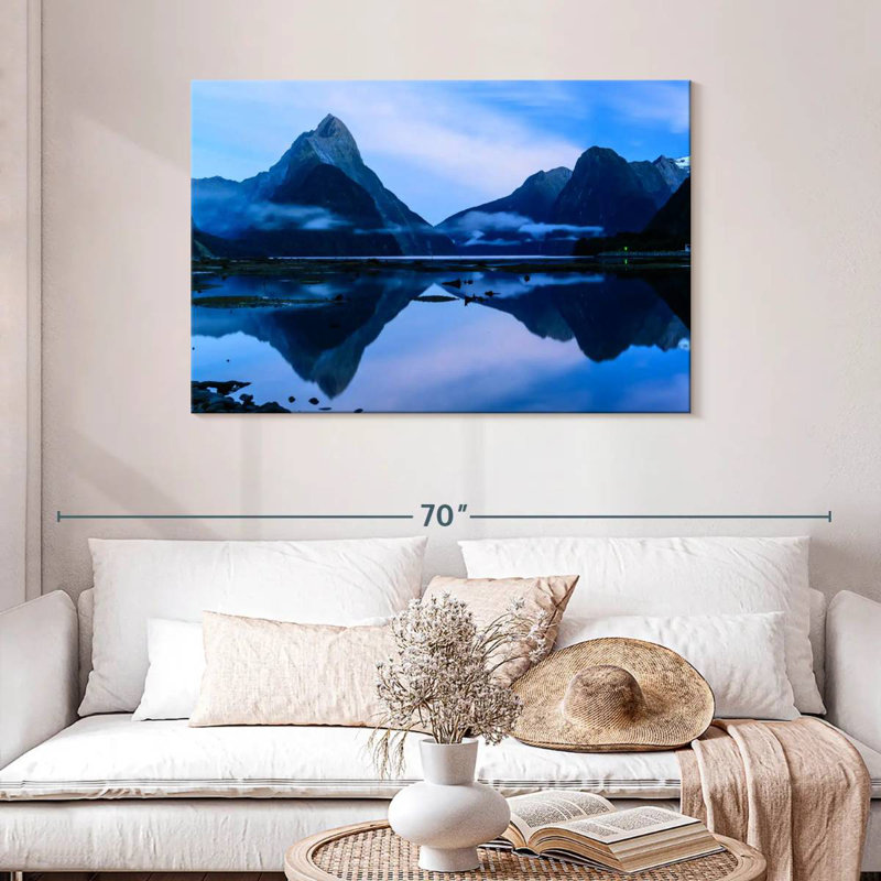 Nicci Mirrored Milford Sound, 30'' H x 45'' W