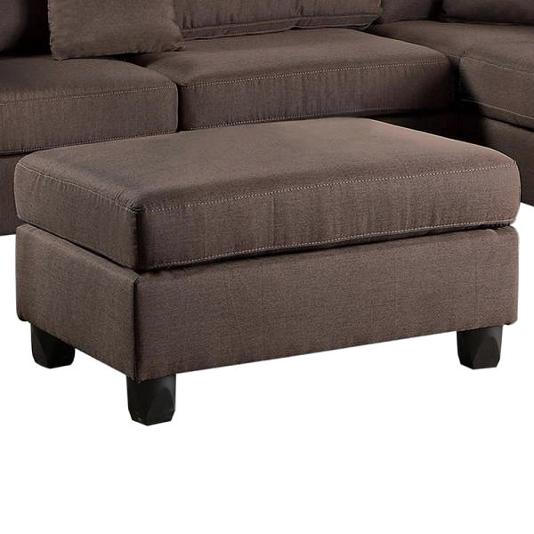 3 pièces Canapé modulaire avec coussins réversibles, Chocolat