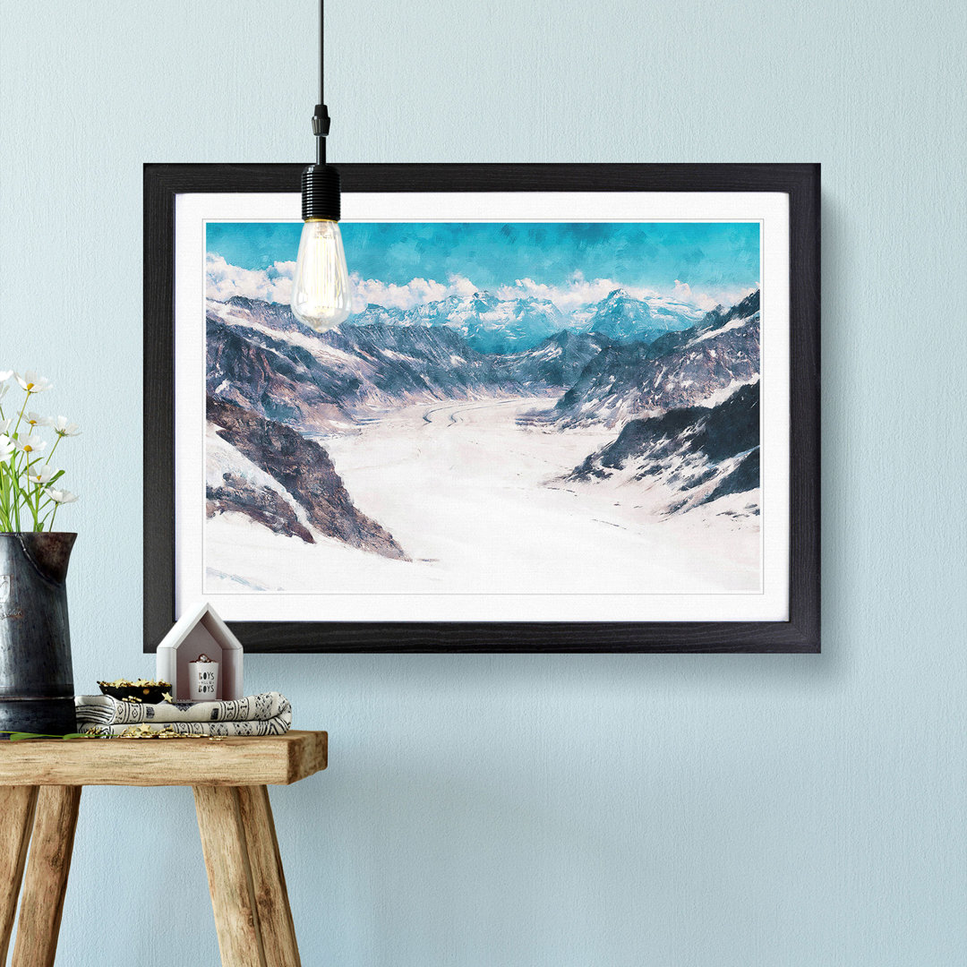 Aletsch Glacier In Switzerland Painting
