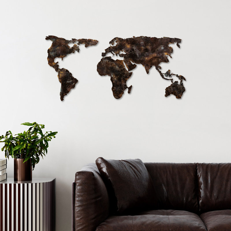 Hand-Painted Decorative Metal Wall Accessory, 50 x 23.6 x 0.6 inches | 100% Metal Construction (Thickness: 0.06 inches) | Unique Color Variation | Perfect for Living Room, Office, or Gallery Decor, Stylish & Durable Design