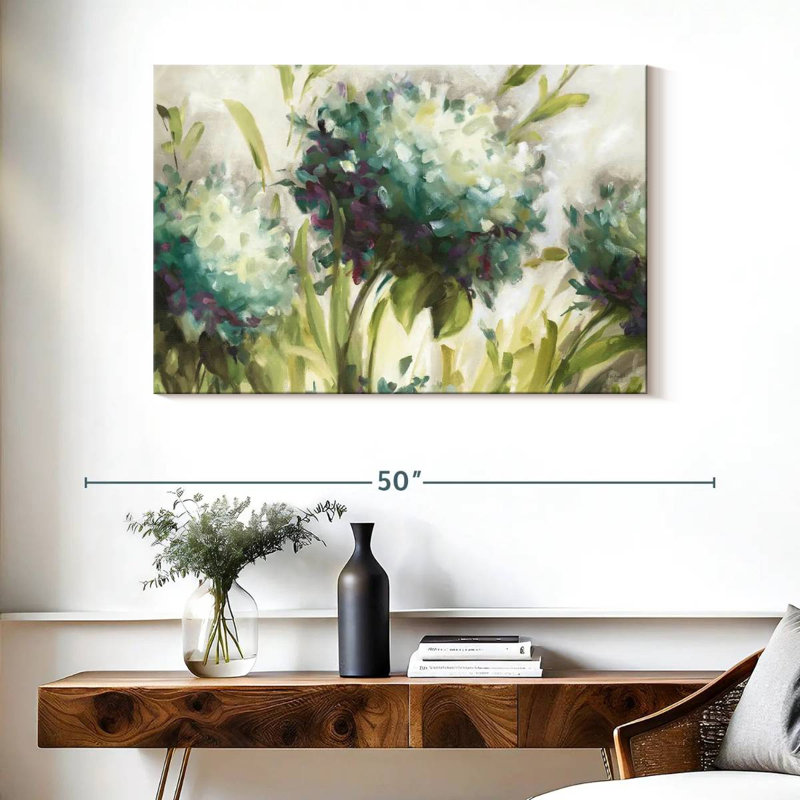 Harnek Hydrangea Field I, H 26 po x l 39 po