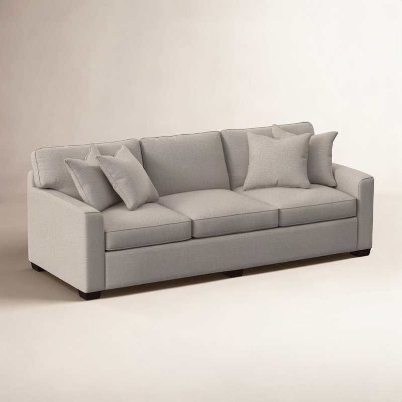 Frye 93'' Upholstered Sofa, Beige Performance Fabric; 0851-73, Honey