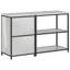  Kitchen Storage Set With Shelf 2 Pcs Sliver 150 X 50 X 92 Cm