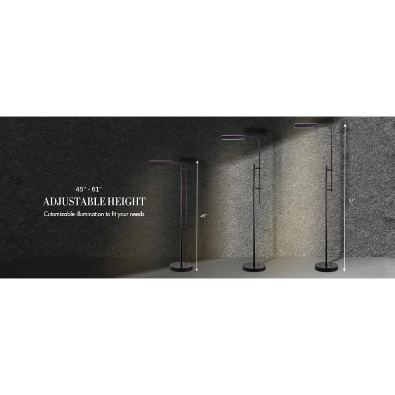 Lampe sur pied ajustable Maesynn Cedric Pharmacie, Noir