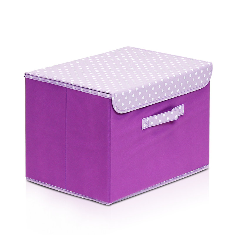 Rebrilliant Fabric Decorative Bin, Purple