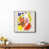 Toile avec cadre blanc