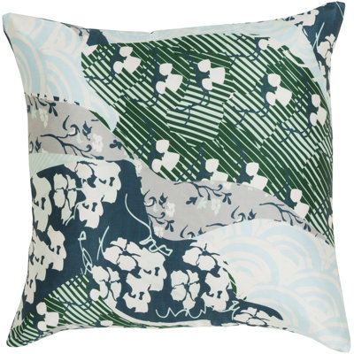 Geisha Floral Silk Pillow Cover