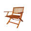Ensemble de salle à manger pliable pour patio, 4 chaises pliantes, intérieur et extérieur universel, teck