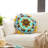 Embroidered Cotton Blend Throw Pillow