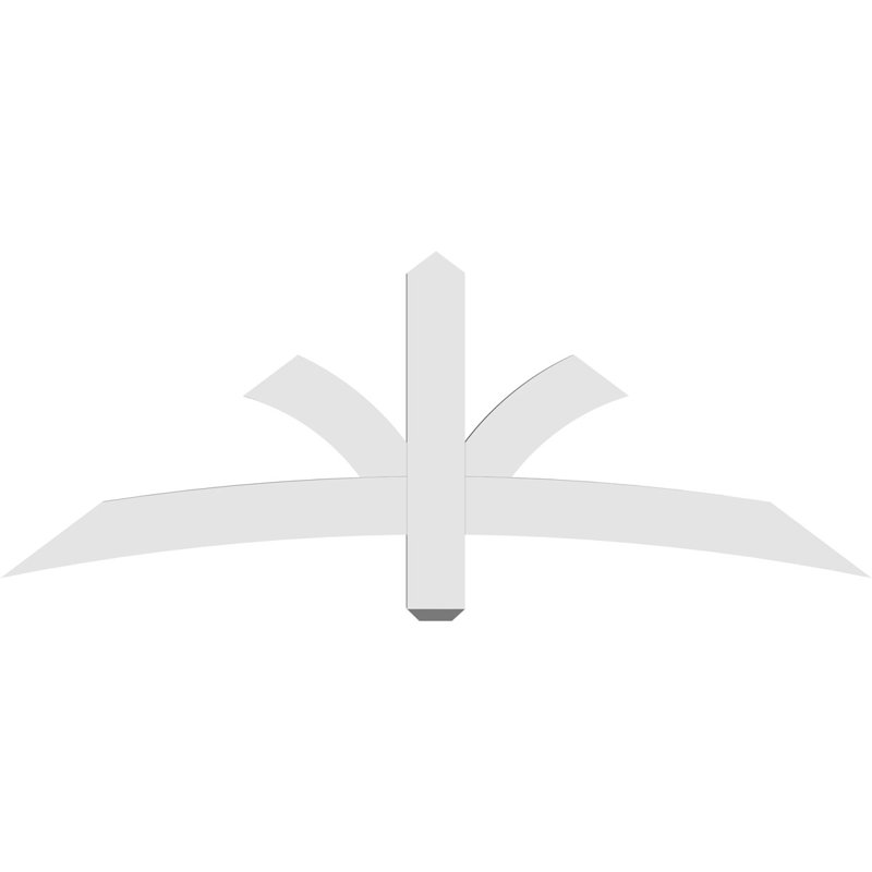 Support pour pignon Davenport, H 22,5 po x l 60 po (pas: 9/12), P 2 po x F 4 po, PVC
