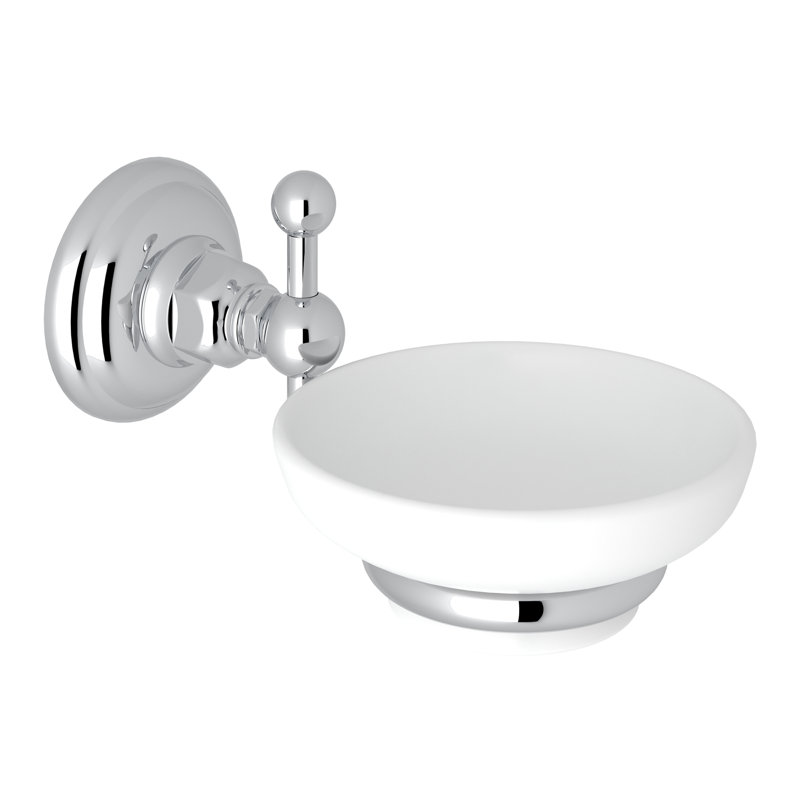 Country Bath Rohl Wall Mount Soap Dish, Polished Chrome