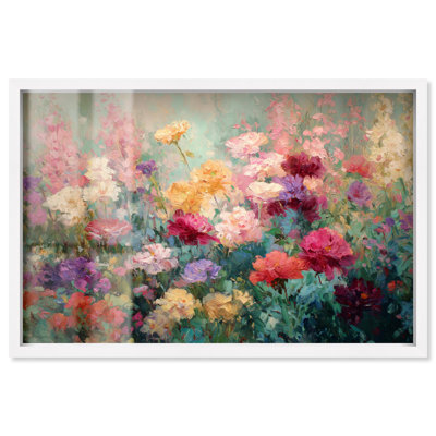 «Hazy Meadow I», impression d'art floral rose par Art Remedy