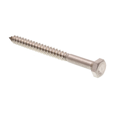 Hex Lag Screws, 1/4 in. X 3 in., Grade 18-8 Stainless Steel (25 Pack)