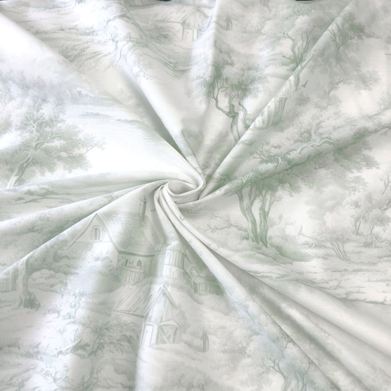 Rustic Cabin Toile, Sage, 50" W x 96" L