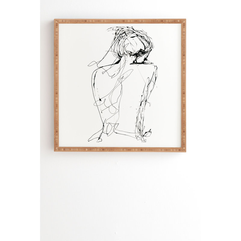 " Virginia " by Elodie Bachelier, 20" H x 20" W x 2" D, Bamboo Framed