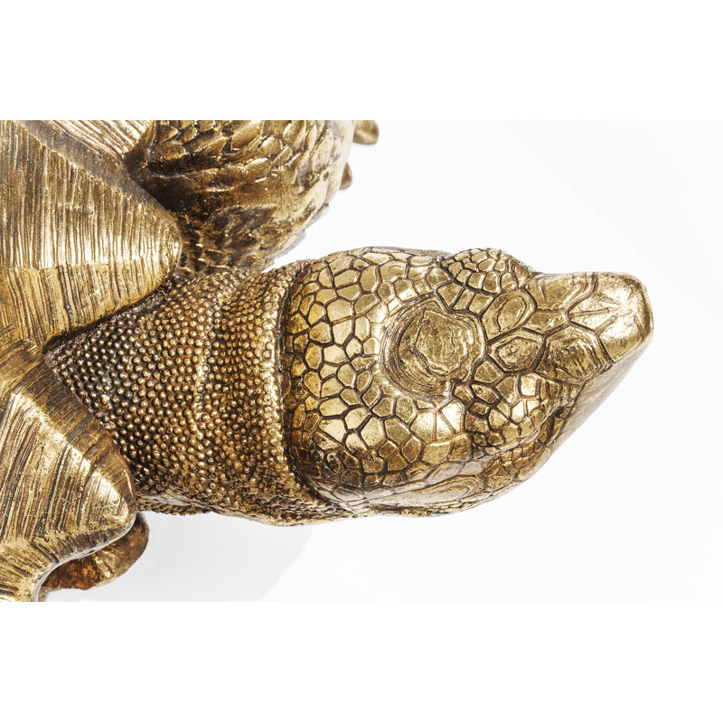 Turtle Large Decorative Figurine, Gold