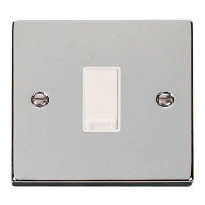 Polished Chrome 10A 1 Gang Intermediate Light Switch