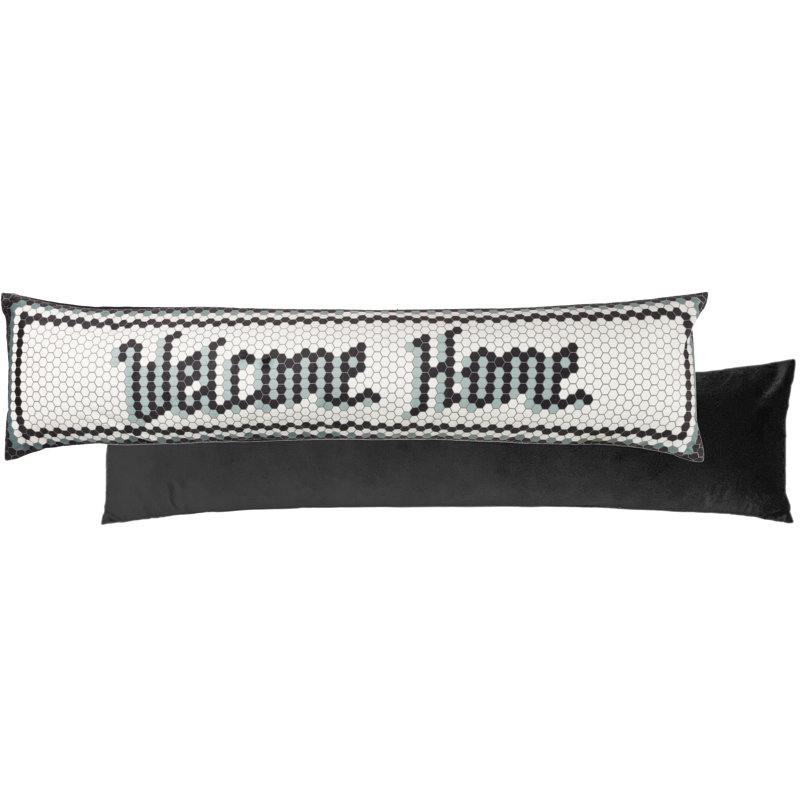 Welcome Home Mosaic Message Rectangular Floor Pillow Cover