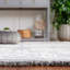 Tapis gris / ivoire en coton et viscose Southaven-86777457