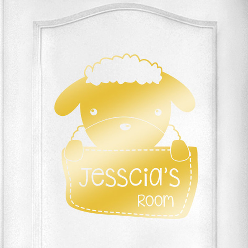 Animals Wall Decal, Shiny Gold
