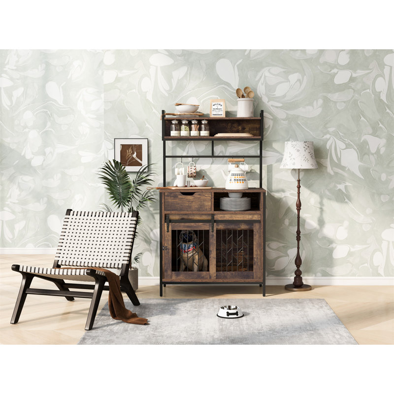 Meuble de bureau en cage pour chien
