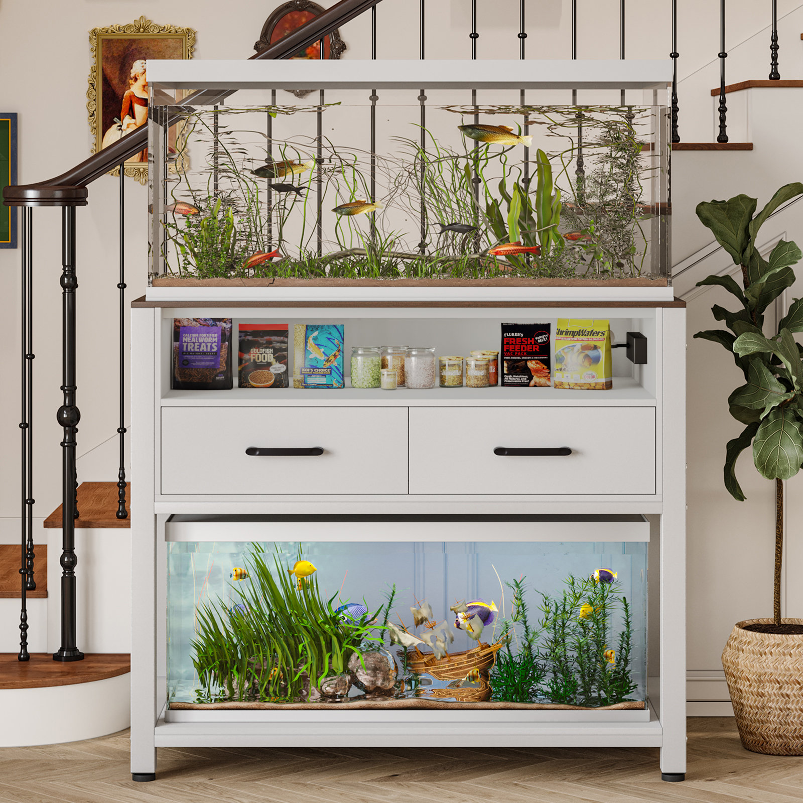 Tucker Murphy Pet™ Hassib 40 Gallon Aquarium Stand with Storage and ...