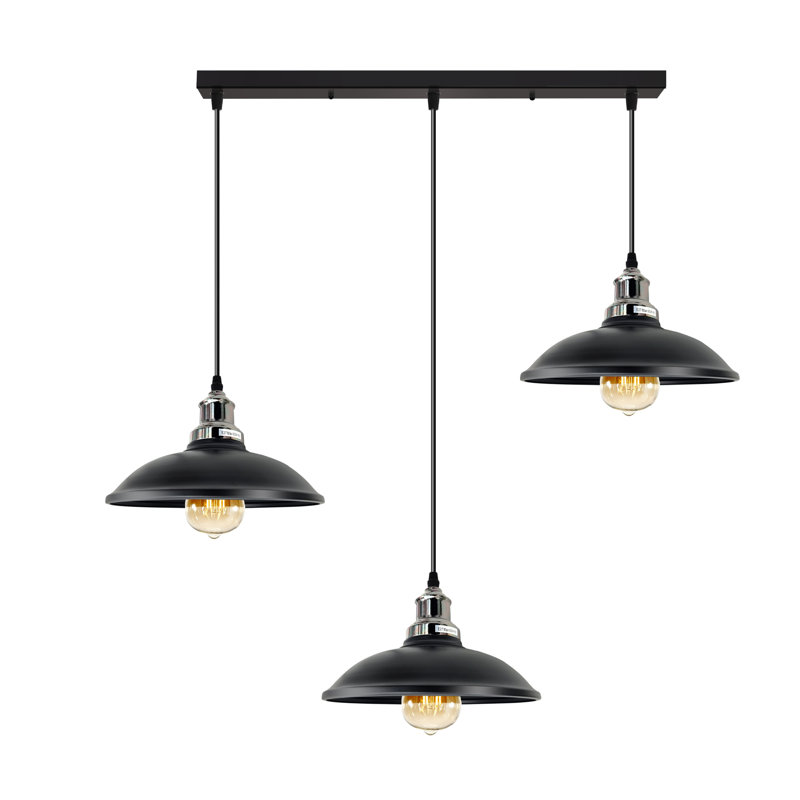 Garr 3 - Light Kitchen Island Pendant, Yes, Black