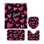 Ensemble de rideaux de douche 4 pièces Love-1465555863