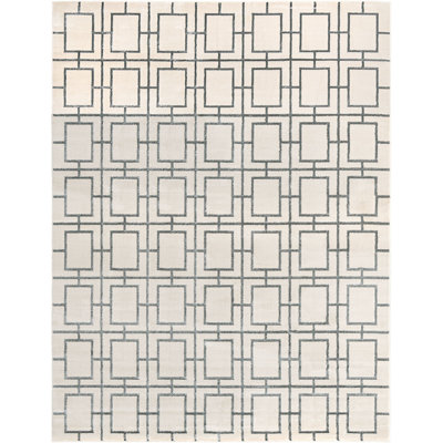 Tapis contemporain blanc cassé Corando