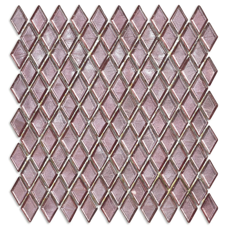 Fuxian 7/8" x 1-5/8" Diamond Glass Mosaic