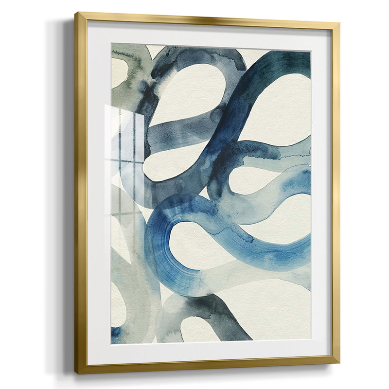 «Sea change I», reproduction encadrée, Blanc, Papier avec cadre doré
