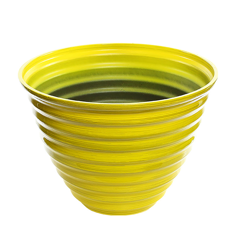 Pot de fleurs en plastique nervuré 12 po - ensemble de 2, Île Seymour Nord, Galapagos, H 12 po x l 16 po x P 16 po