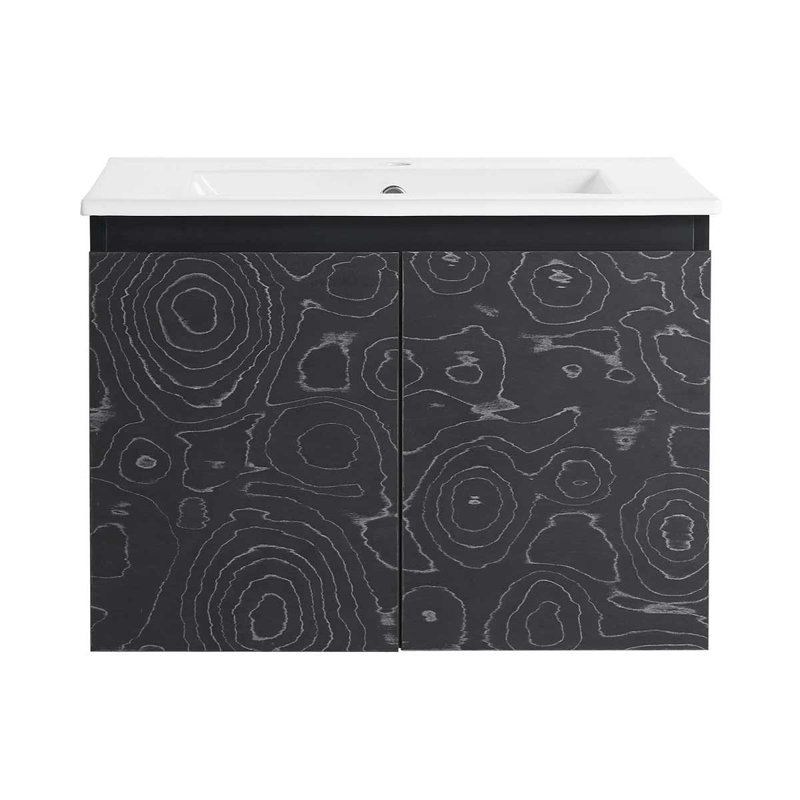 Meuble-lavabo mural 24 po avec lavabo en céramique