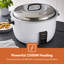 GEEPAS Commercial Rice Cooker Non-Stick Aluminum Removable Inner Pot Auto Switch Stainless Steel Lid with Measuring Cup & Spatula-89068802