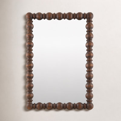 Solid Pine Wood Rectangle Accent Mirror