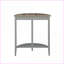 Chêne naturel Table basse grise en demi-lune pour le hall d'entrée / salon, pieds en pin robustes et amp; Rangement polyvalent